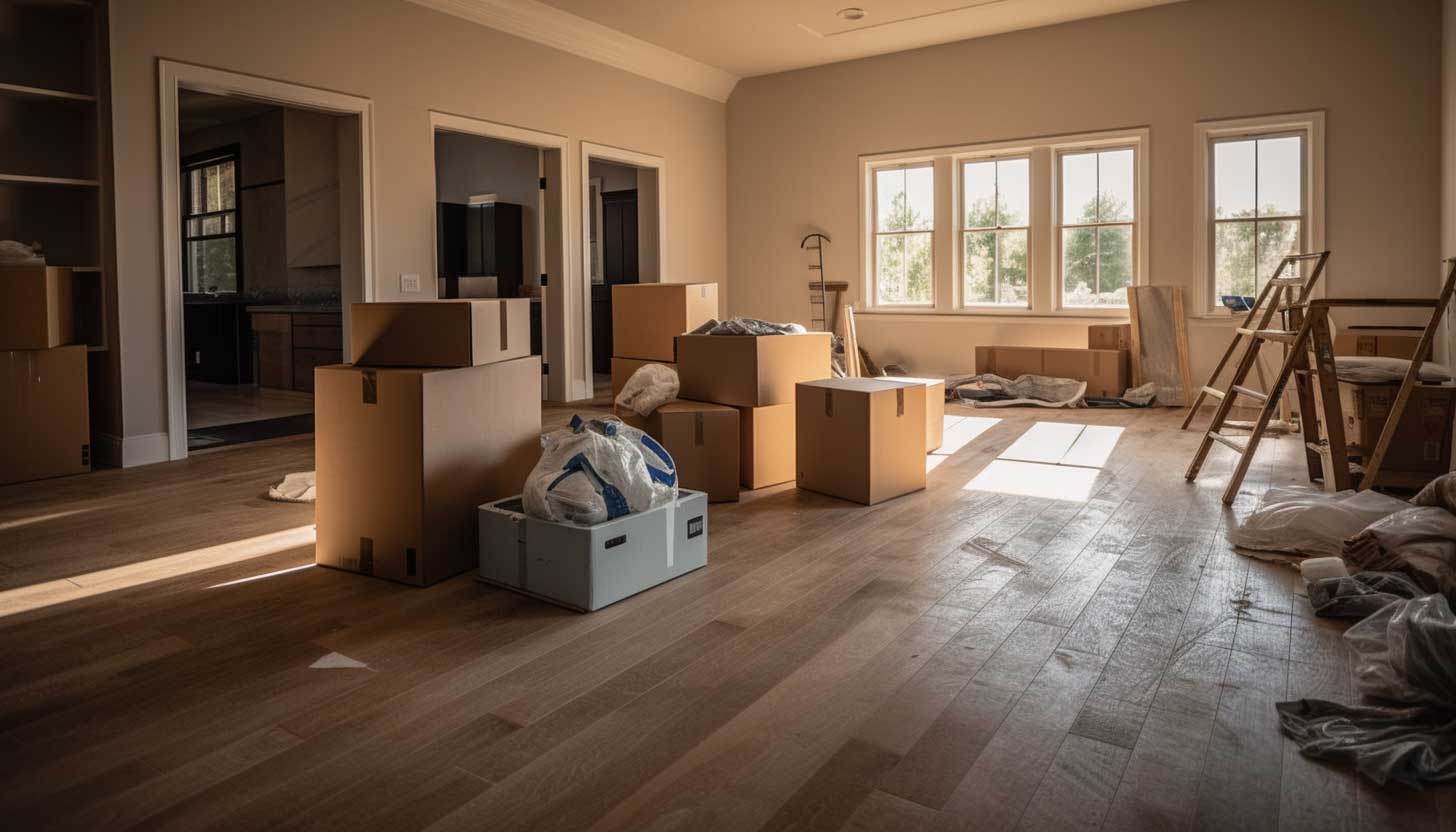 Empty home ready for move-out cleaning